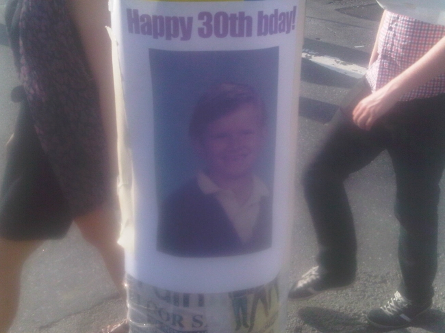 Happy 30th birthday on street polls...any clue?